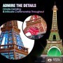 Marile Arhitecturi ale lumii Puzzle 3D Turnul Eiffel editie luminoasa 51 piese